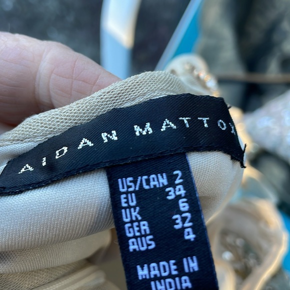 Aidan Mattox sheer sequin cocktail dress - Picture 10 of 14